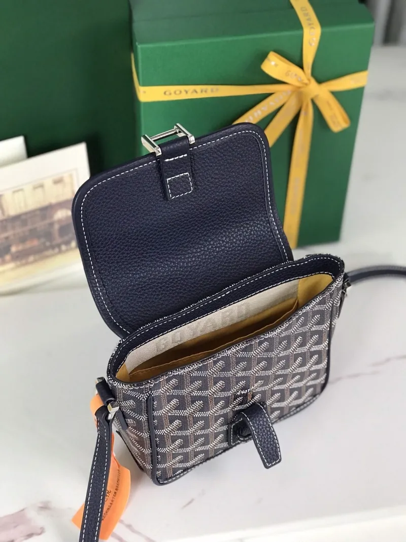 Goyard Navy Crossbody Satchel Bag - Image 9