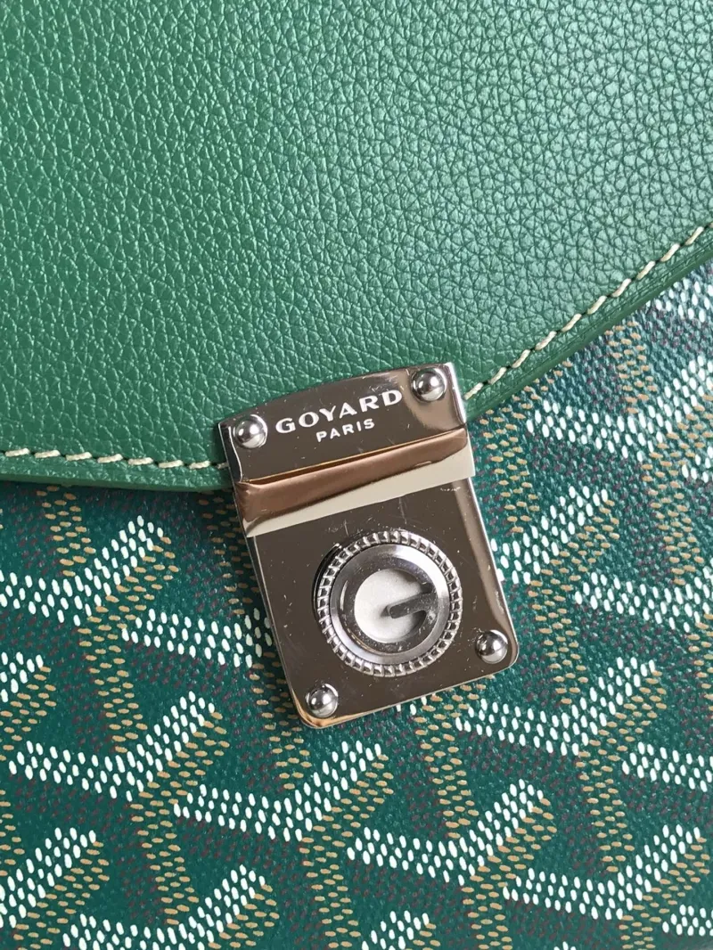 Goyard Green 28 Crossbody Satchel Bag - Image 5