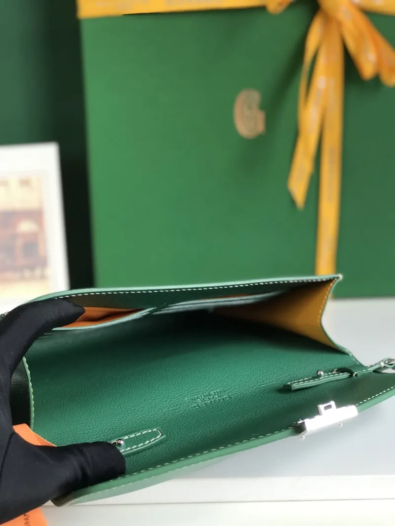 Goyard Green 28 Crossbody Satchel Bag - Image 8