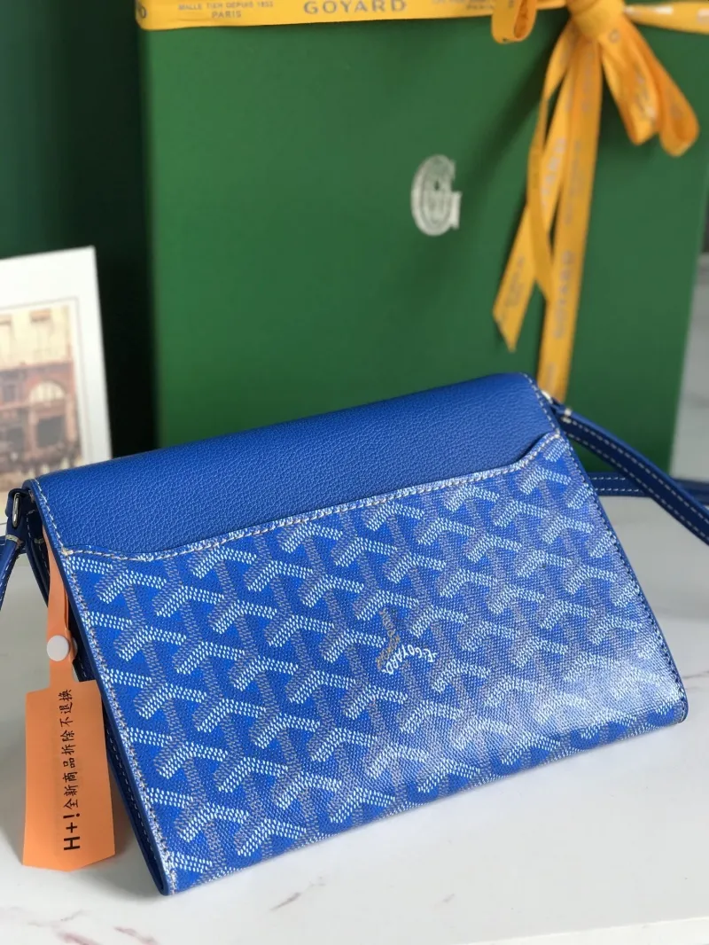 Goyard Blue Crossbody Satchel Bag - Image 4
