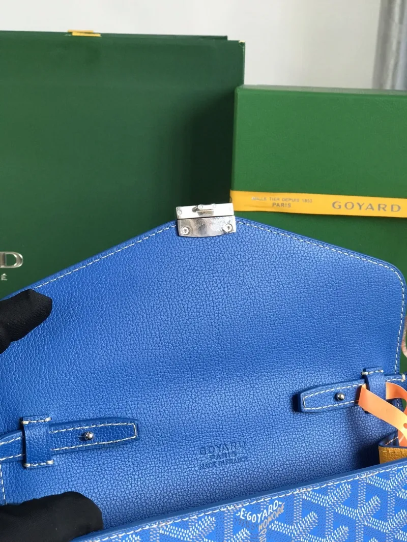 Goyard Blue Crossbody Satchel Bag - Image 6