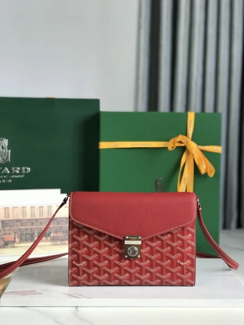 Goyard Red Crossbody Satchel Bag