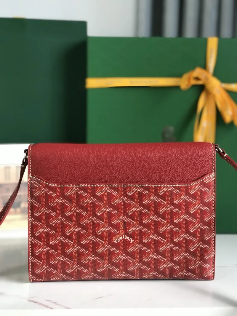 Alternative view of Goyard Red Crossbody Satchel Bag