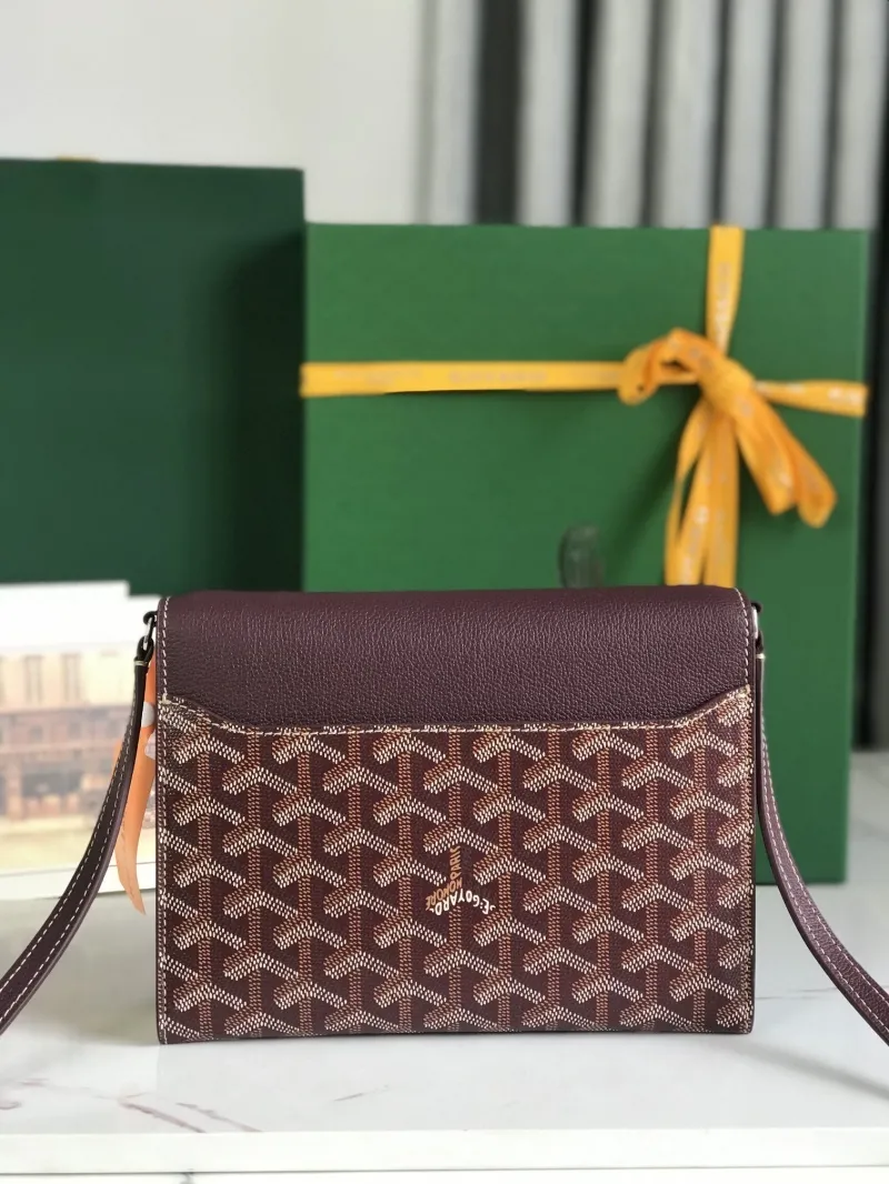 Alternative view of Goyard Burgundy Crossbody Satchel Bag