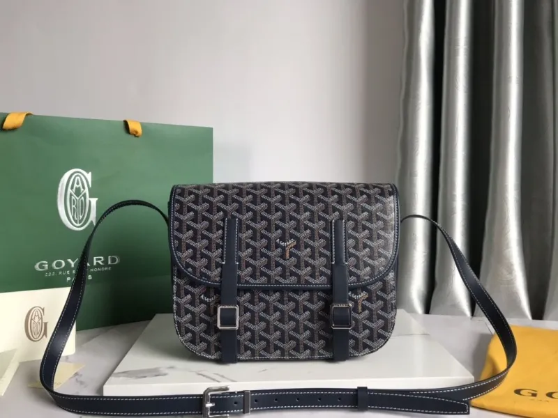 Goyard Navy Satchel Crossbody Bag Size 35