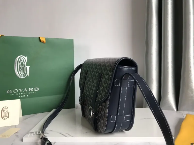 Alternative view of Goyard Navy Satchel Crossbody Bag Size 35