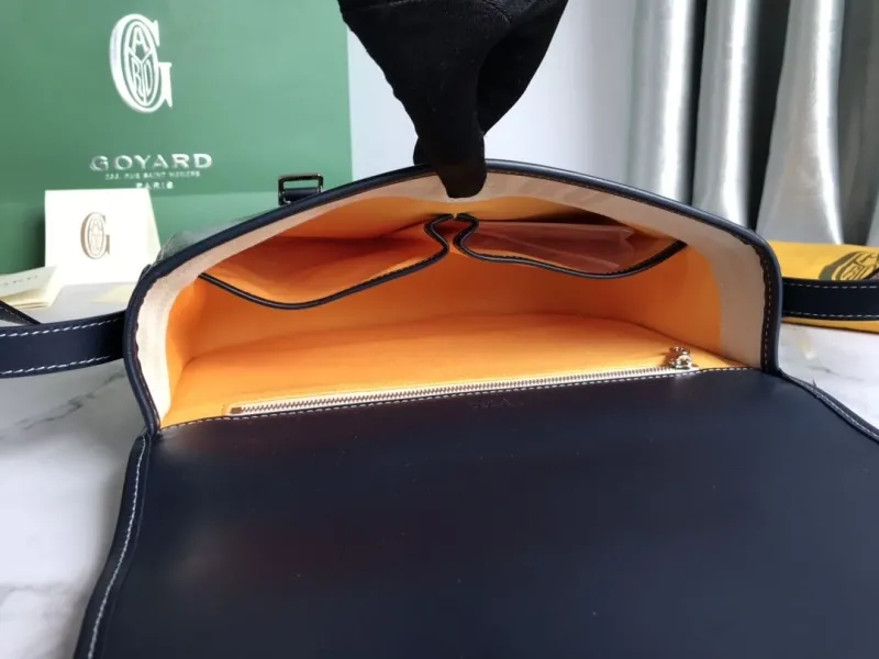 Goyard Navy Satchel Crossbody Bag Size 35 - Image 8