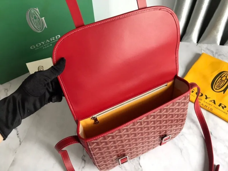 Goyard Red Crossbody Satchel Bag - Image 8