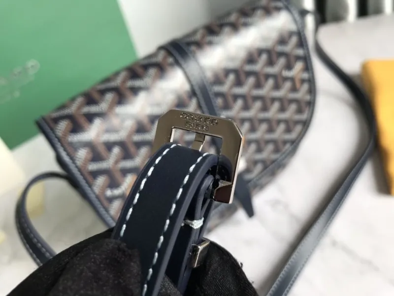 Goyard Navy Crossbody Saddle Bag - Image 8