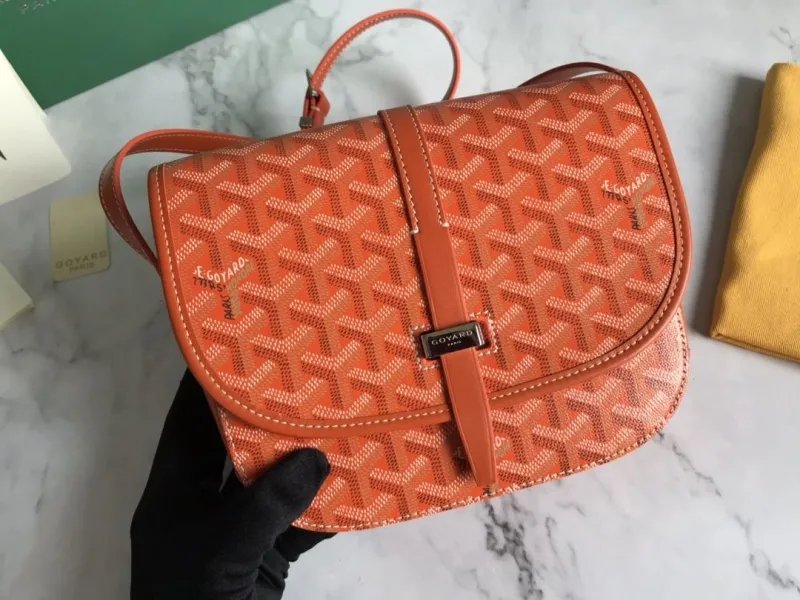 Goyard Orange Crossbody Satchel Bag - Image 5