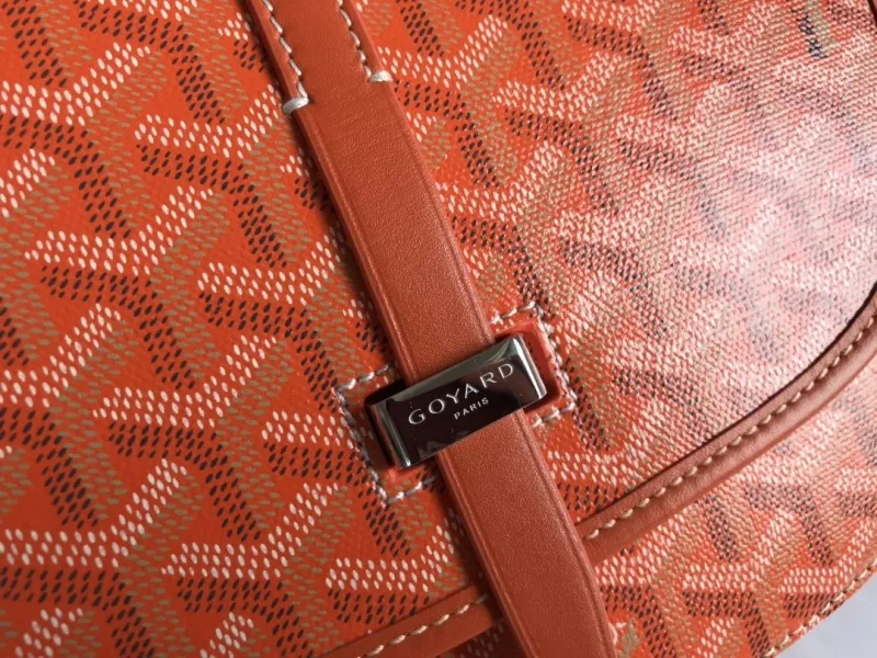 Goyard Orange Crossbody Satchel Bag - Image 6