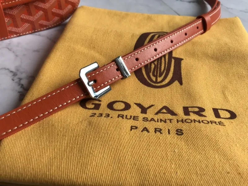 Goyard Orange Crossbody Satchel Bag - Image 7