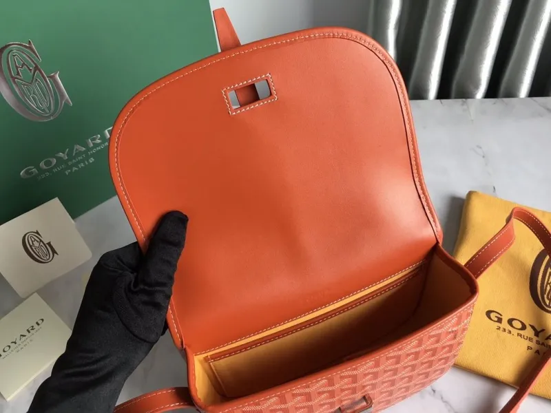 Goyard Orange Crossbody Satchel Bag - Image 9