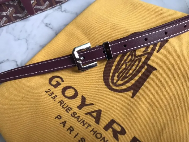 Goyard Burgundy Crossbody Satchel Bag - Image 7