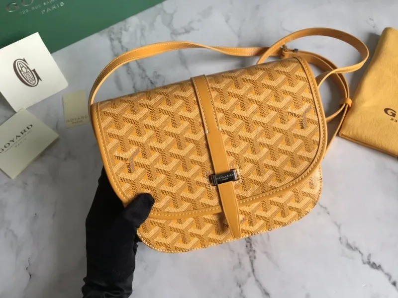 Goyard Yellow Crossbody Satchel Bag - Image 5