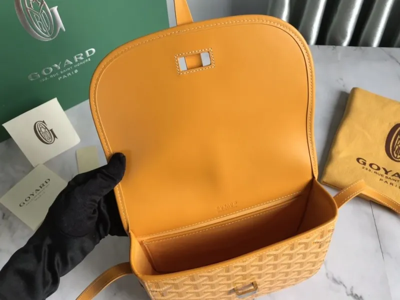 Goyard Yellow Crossbody Satchel Bag - Image 8