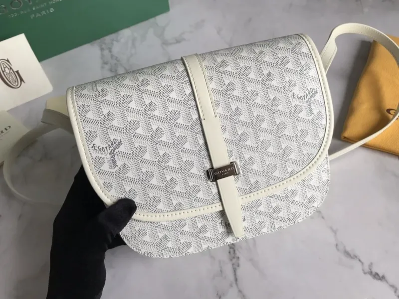 Goyard White Crossbody Satchel Bag 56 - Image 5