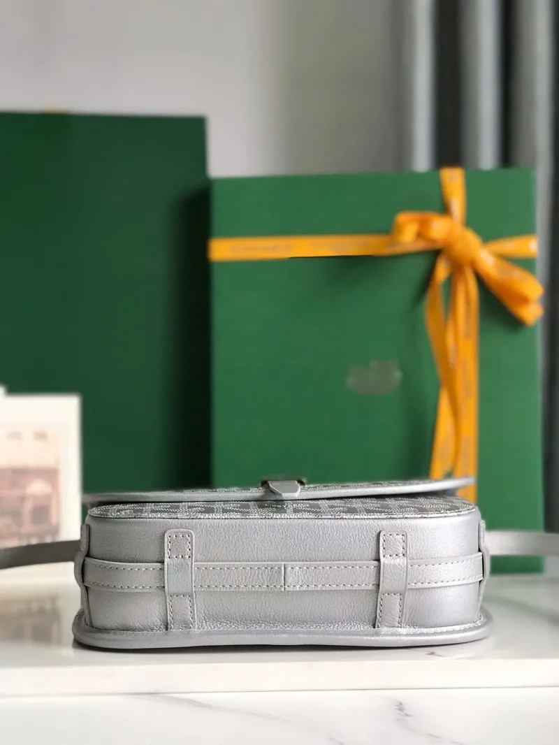 Goyard Silver Crossbody Satchel Bag - Image 4