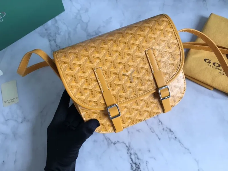 Goyard Yellow Crossbody Satchel Bag - Image 5