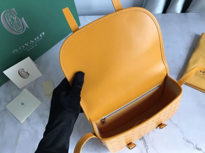 Goyard Yellow Crossbody Satchel Bag - Image 9