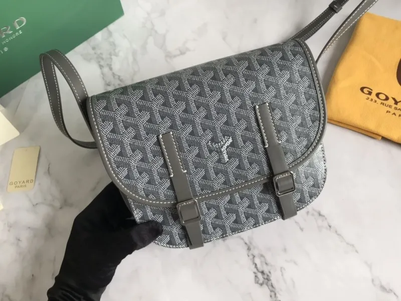 Goyard Gray Crossbody Satchel Bag 68 - Image 5