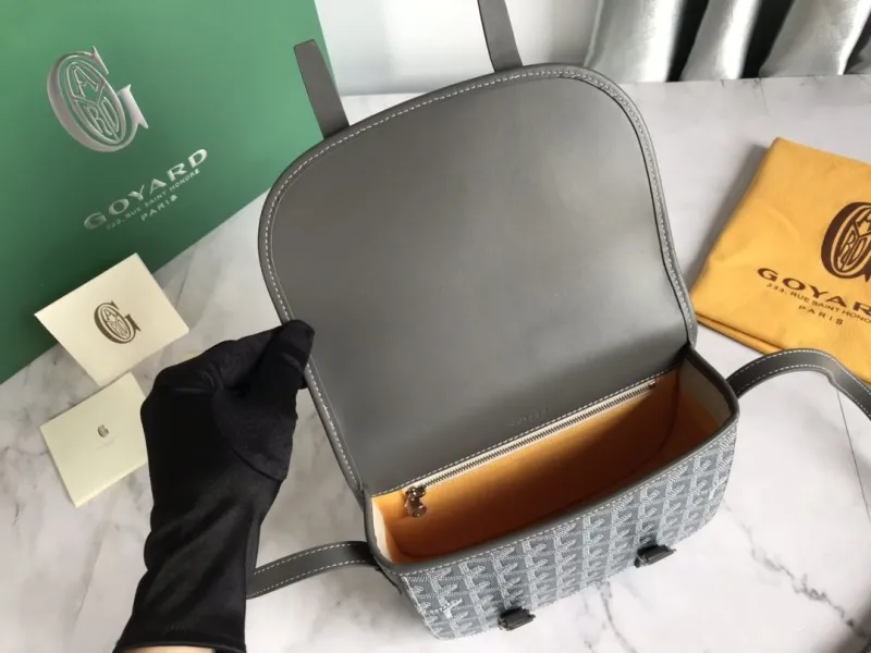 Goyard Gray Crossbody Satchel Bag 68 - Image 9