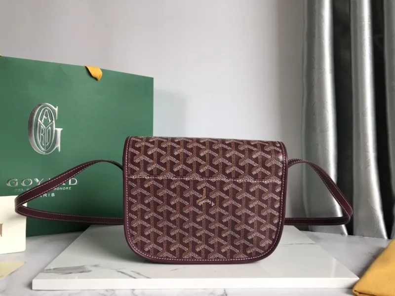 Goyard Burgundy Satchel Crossbody Bag - Image 3