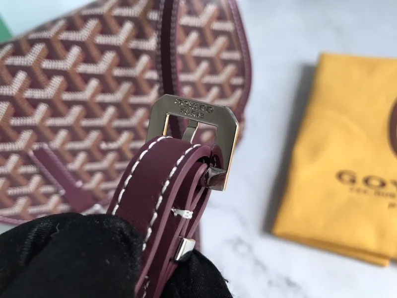 Goyard Burgundy Satchel Crossbody Bag - Image 7