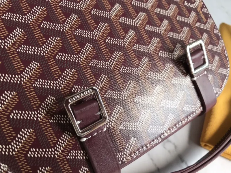 Goyard Burgundy Satchel Crossbody Bag - Image 8
