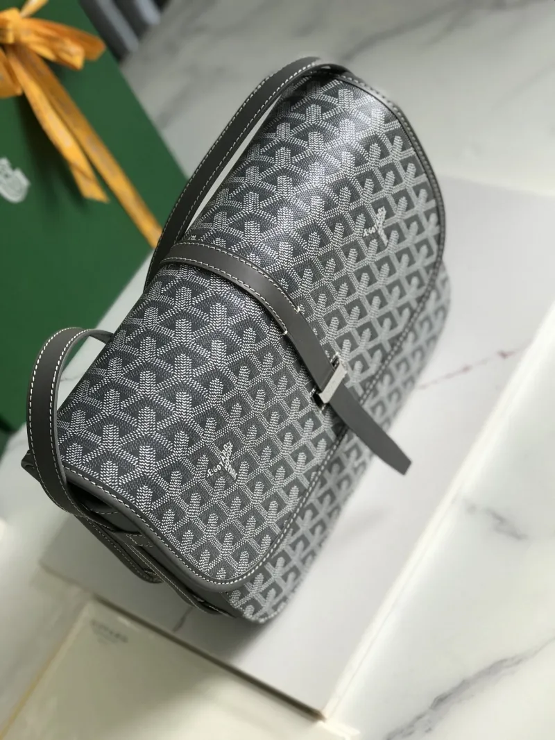 Goyard Gray Crossbody Satchel Bag - Image 4
