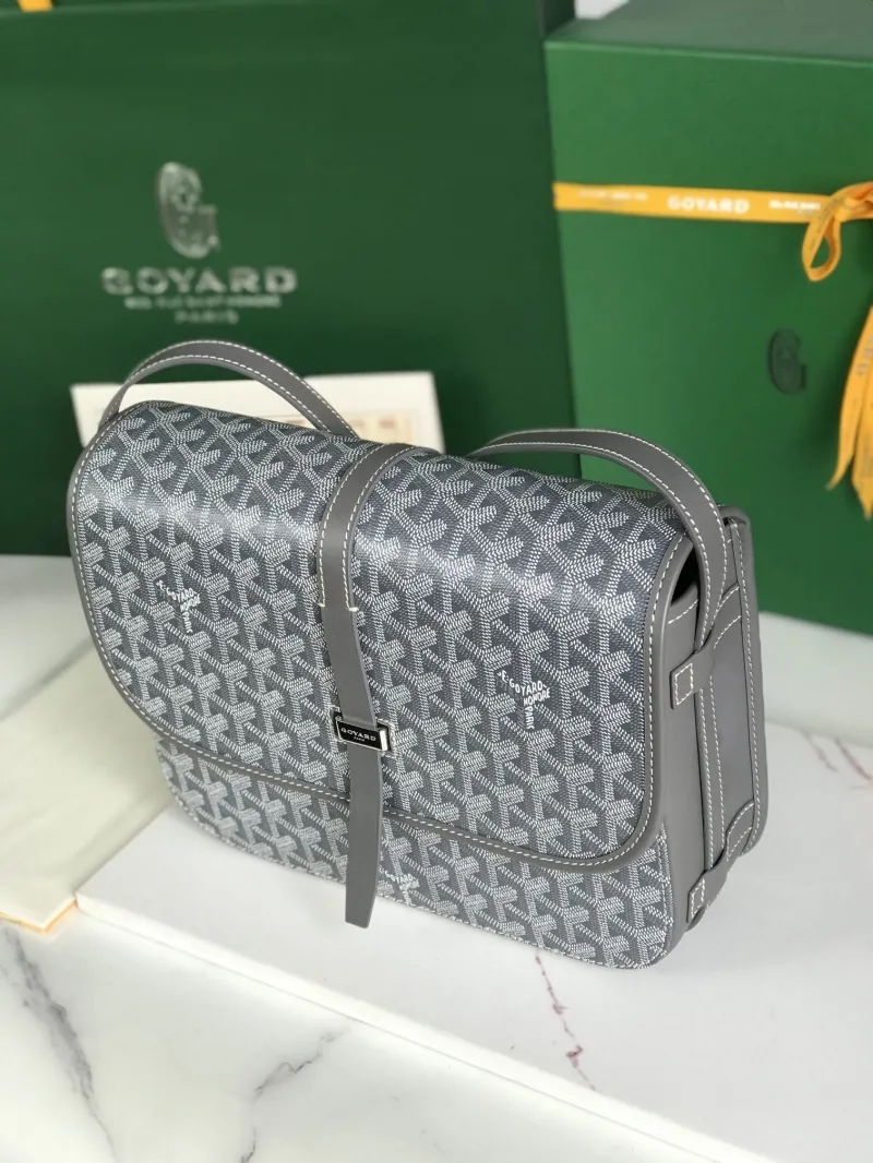 Goyard Gray Crossbody Satchel Bag - Image 5