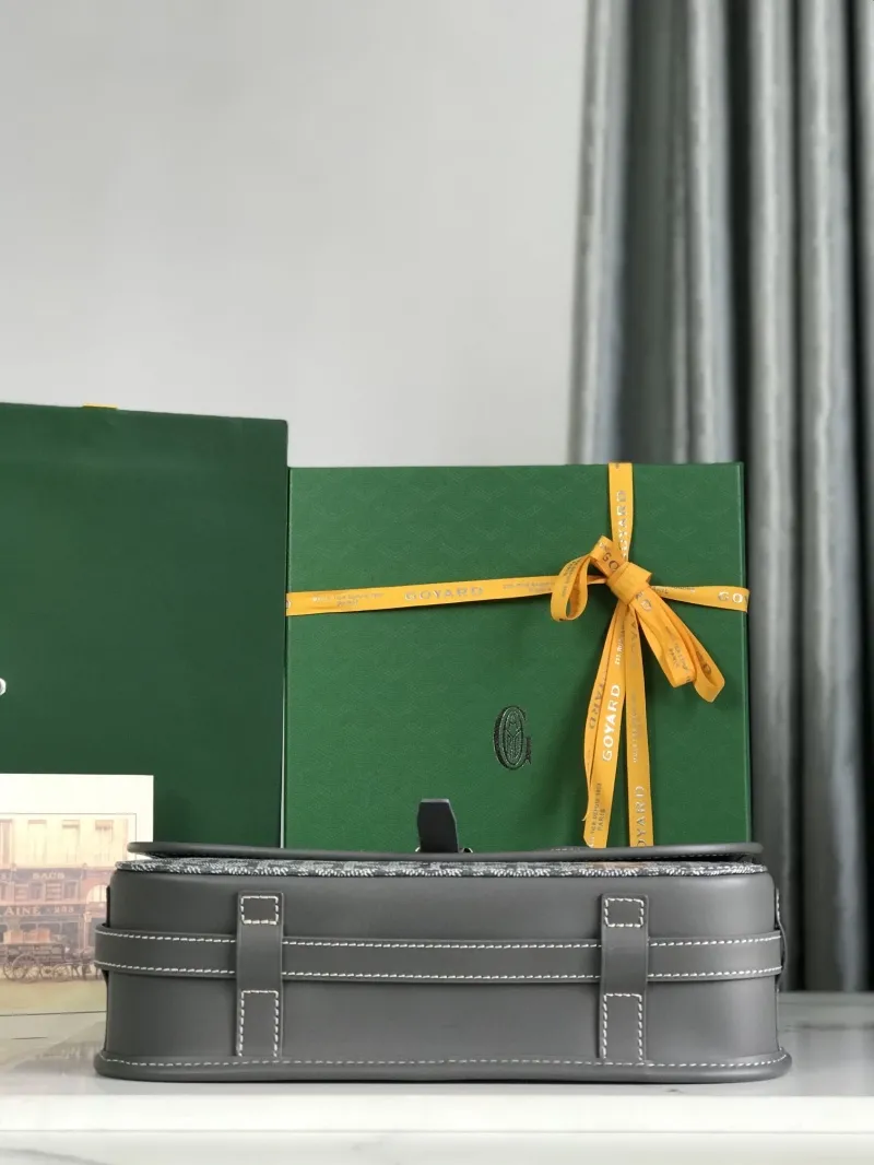 Goyard Gray Crossbody Satchel Bag - Image 7