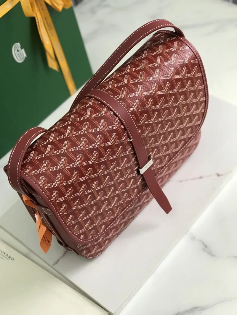 Goyard Burgundy Satchel Bag 76 - Image 4