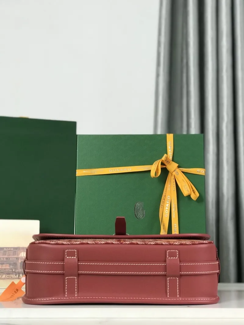 Goyard Burgundy Satchel Bag 76 - Image 7