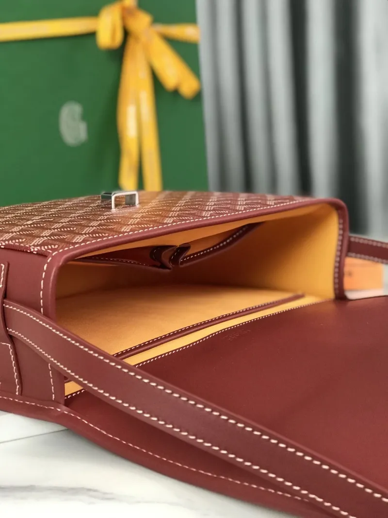 Goyard Burgundy Satchel Bag 76 - Image 9