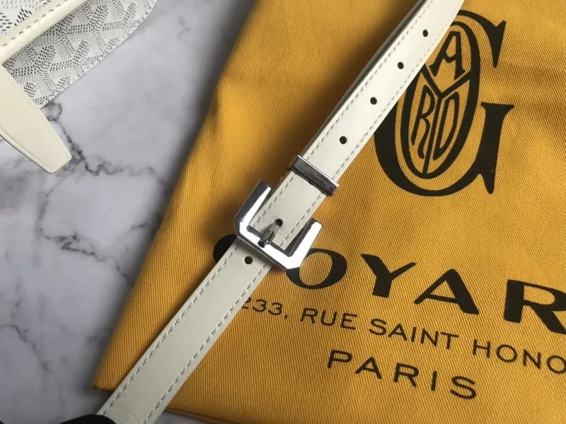 Goyard White Crossbody Satchel Bag - Image 8