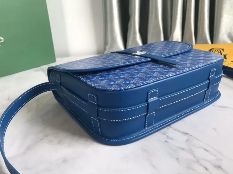 Goyard Blue Satchel Crossbody Bag - Image 3