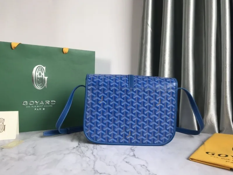 Goyard Blue Satchel Crossbody Bag - Image 4