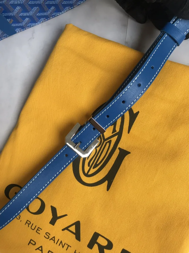Goyard Blue Satchel Crossbody Bag - Image 6