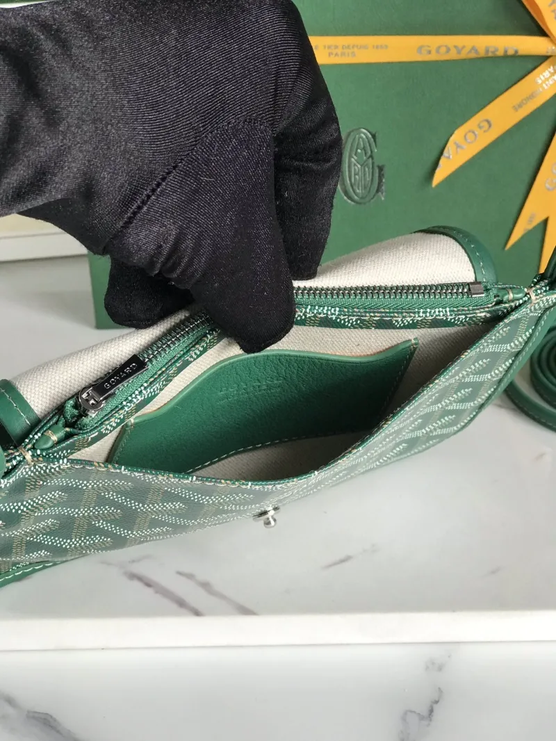 Goyard Green Satchel Crossbody Bag - Image 8