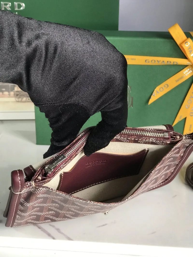 Goyard Burgundy Satchel Crossbody Bag 94 - Image 7