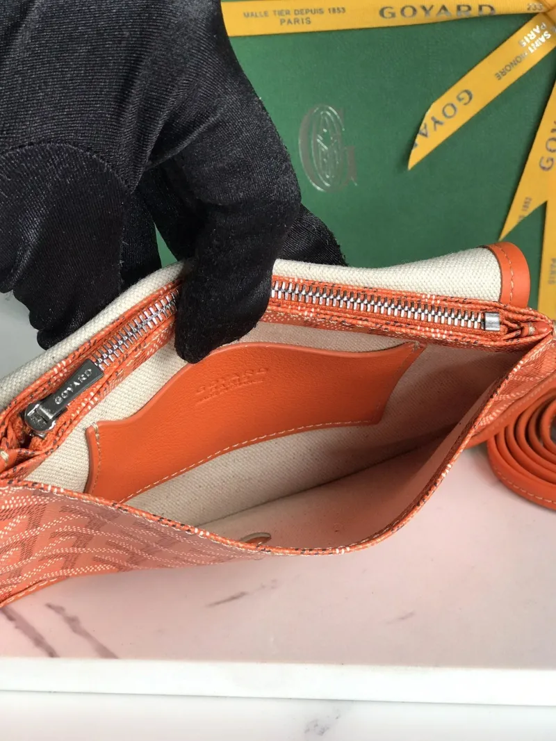 Goyard Orange Satchel Crossbody Bag - Image 7