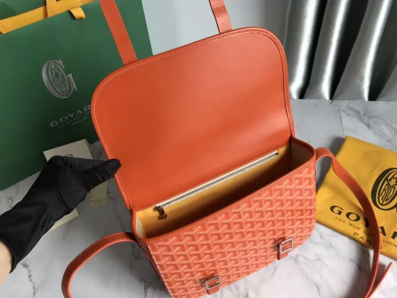 Goyard Orange Satchel Crossbody Bag - Image 5