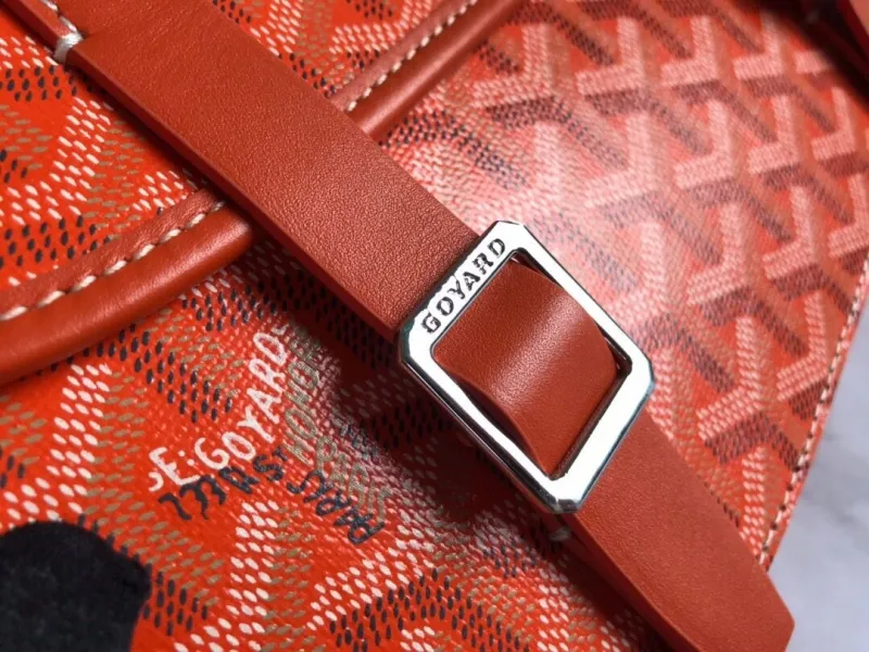 Goyard Orange Satchel Crossbody Bag - Image 9