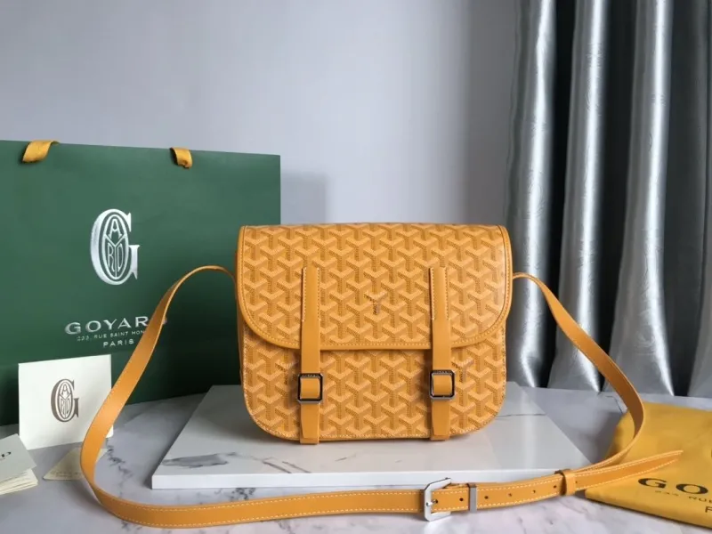 Goyard Yellow Messenger Satchel Bag