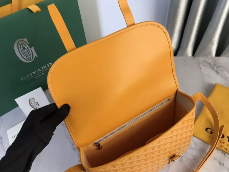Goyard Yellow Messenger Satchel Bag - Image 9