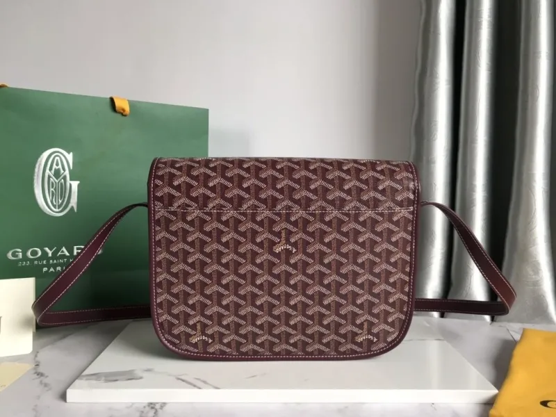 Goyard Burgundy Satchel Crossbody Bag - Image 3