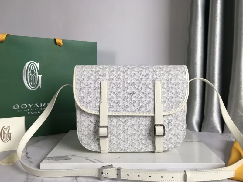 Goyard White Satchel Crossbody Bag