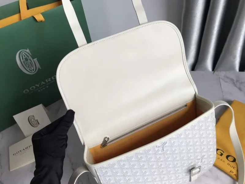 Goyard White Satchel Crossbody Bag - Image 6