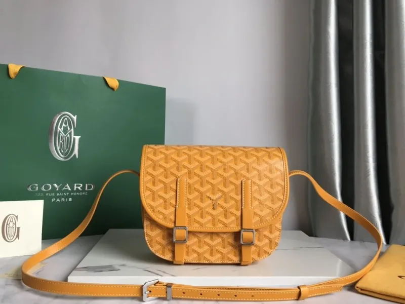 Goyard Yellow Satchel Crossbody Bag